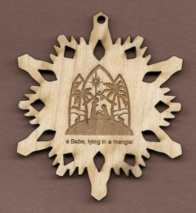 Nativity Snowflake Ornament